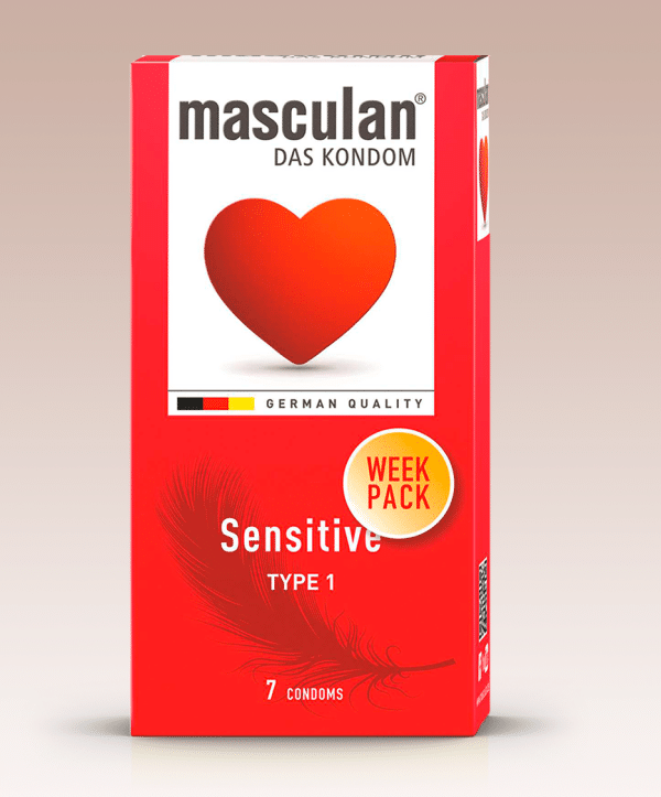 masculan® "1" Sensitive gumióvszer  "Week Pack" - 7 db/doboz