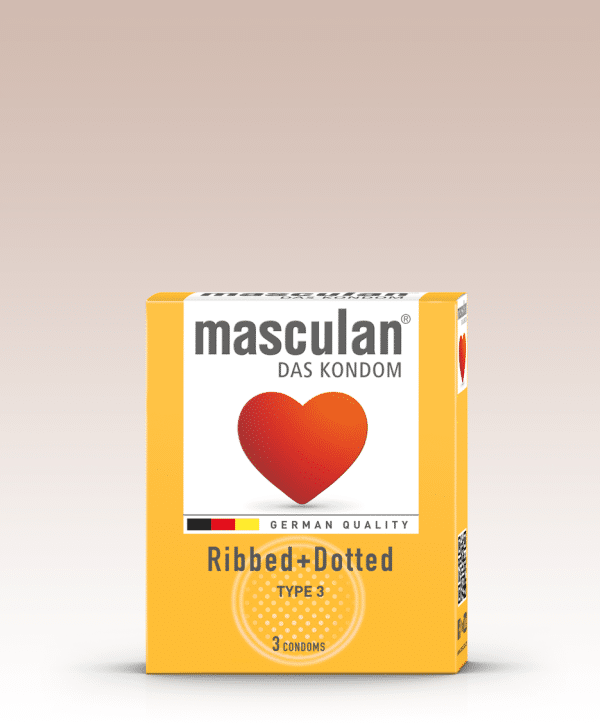 masculan Ribbed+Dotted 3 db-os óvszer